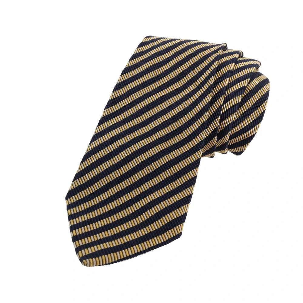 Charles Tyrwhitt Necktie Jermyn Street London Blue Gold Striped Business Career